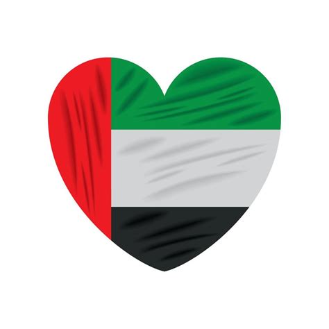 UAE flag in heart 13827499 Vector Art at Vecteezy