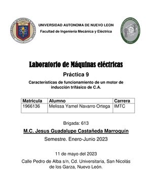 Practica Lab Mec Mat Universidad Autonoma De Nuevo Leon