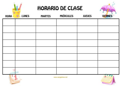 MÁS HORARIOS PARA IMPRIMIR AQUI Kinder Ideas Horarios para imprimir