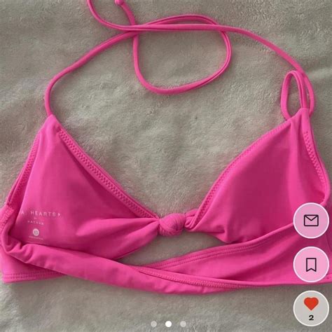 Pink L A Hearts Bikini Top Never Worn Soo Cute Depop