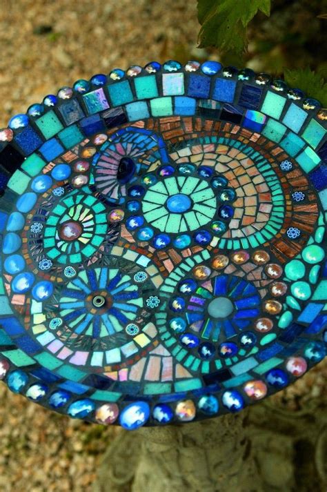 Unique Mosaic Bird Bath Will Decorate Your Garden Birdcage Design Ideas