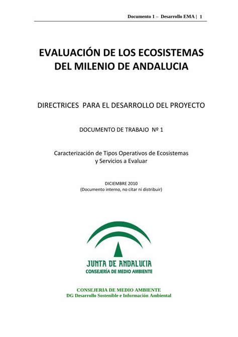 PDF EVALUACIÓN DE LOS ECOSISTEMAS DEL MILENIO Marco conceptual de