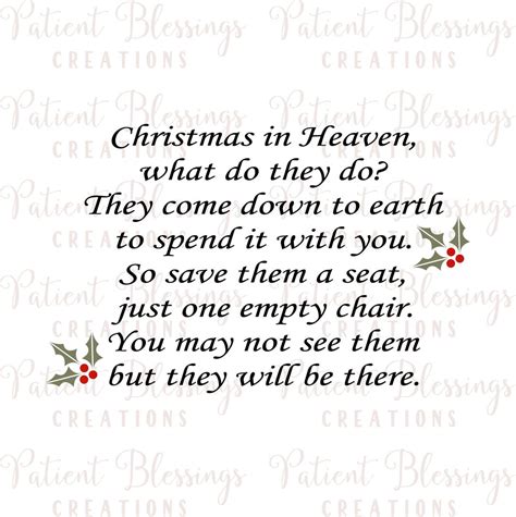 Christmas In Heaven What Do They Do They Come Down To Earth To Spend