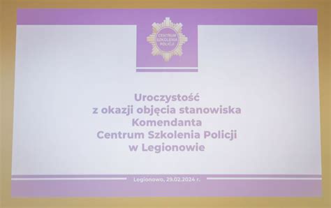 Uroczyste Wprowadzenie Komendanta Centrum Szkolenia Policji W