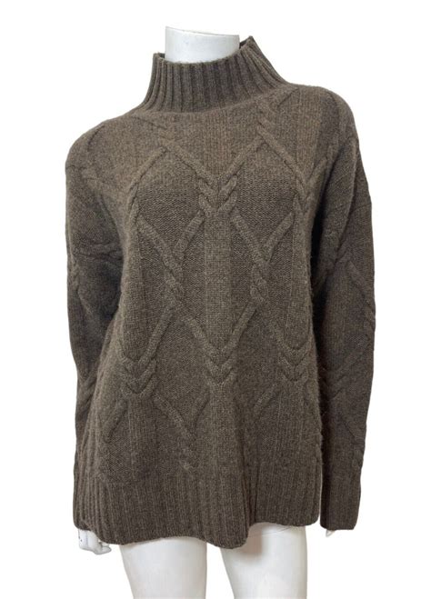 Naked Cashmere Cable Knit Cashmere Turtleneck In Truf Gem