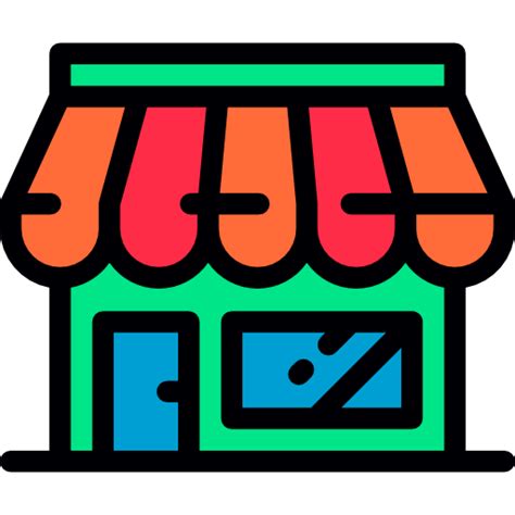 Shop Detailed Rounded Lineal Color Icon