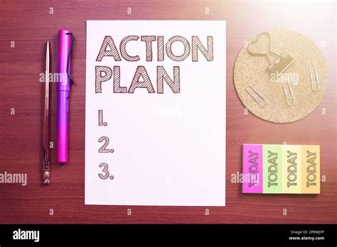 L Gende Conceptuelle Plan D Action Photo Conceptuelle De La Liste Des