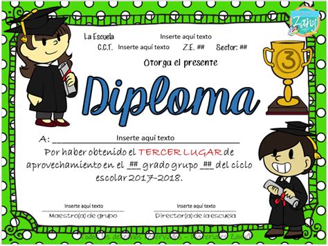 Diplomas De Aprovechamiento Materiales Zany