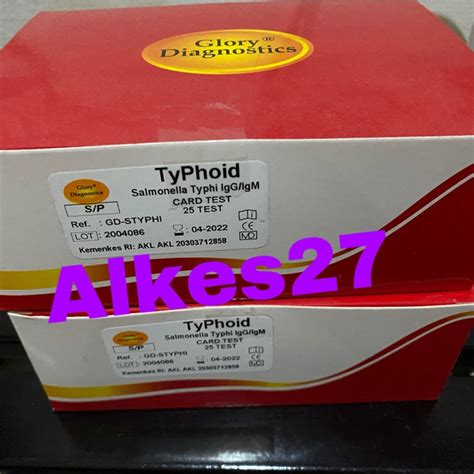 Jual Salmonella Typhi Igg Igm Card Test Tes Typhoid Glory Shopee