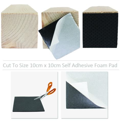 Cm X Cm Black Cut To Size Self Adhesive Eva Foam Pads