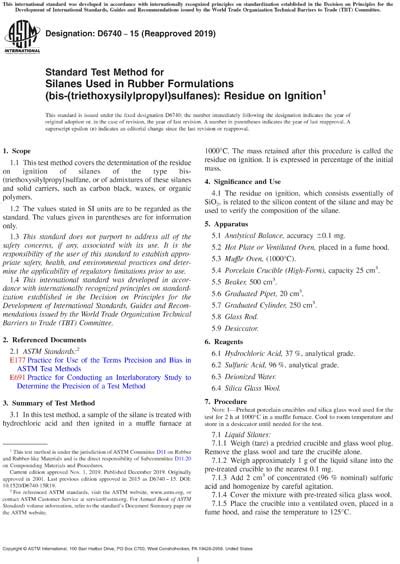 Astm D Standard Test Method For Silanes Used In Rubber Hot Sex