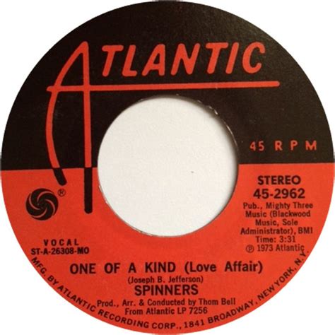 Spinners – One Of A Kind (Love Affair) (1973, Monarch Pressing, Vinyl ...