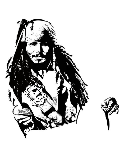 Free printable Johnny Depp stencils and templates