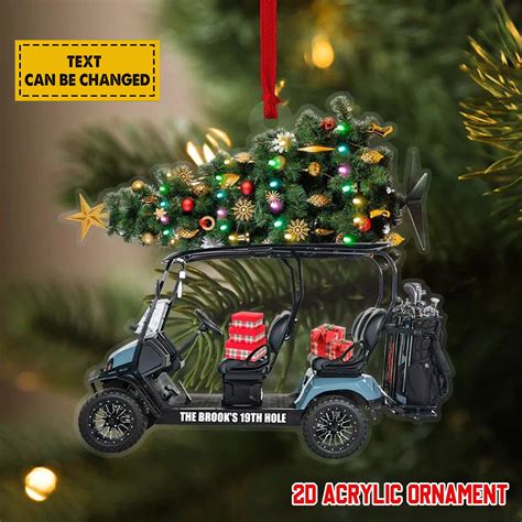 Personalized Golf Cart Christmas Ornament For Golf Players Etsy