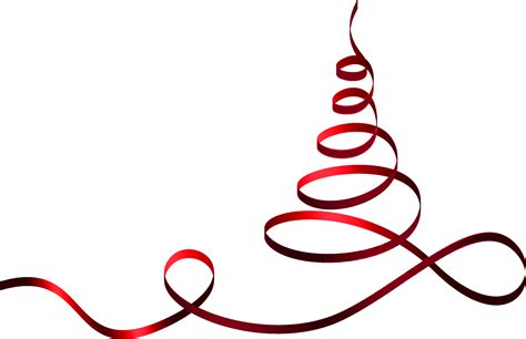 Red Ribbon Christmas Tree Clipart Png