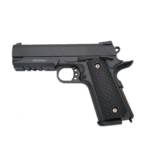 Pistola Air Soft Galaxy Tipo Colt Warrior Calibre Mm Negra