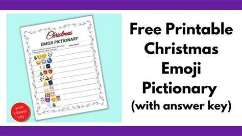 Christmas Emoji Pictionary Quiz Printable Emoji Puzzle Christmas