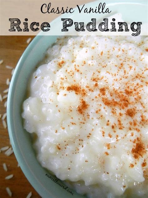 Classic Vanilla Rice Pudding - NumsTheWord