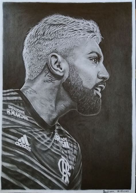 Desenho Realista Gabigol Flamengo Greek Statue Statue Draw