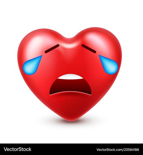 Heart Smiley Emoji For Valentines Day Royalty Free Vector