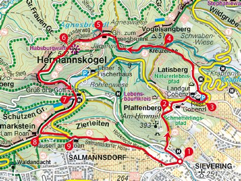 Tourentipp Hermannskogel 542 m bei Wien Rother Wanderglück