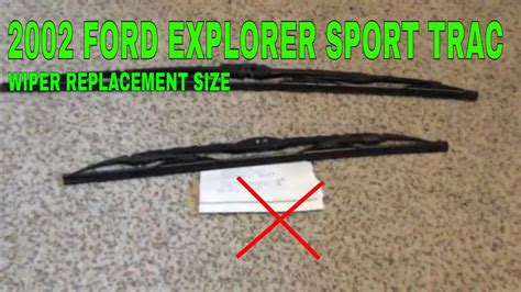 🚗 🚕 2002 Ford Explorer Sport Trac Wiper Blade Replacement Size 🔴 Youtube