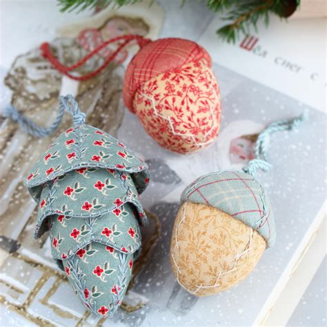 PDF Acorn And Pine Cone Christmas Ornaments Sewing Pattern Inspire Uplift