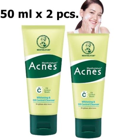 Mentholatum Acnes Clear Whitening Oil Control Anti Bacterial Face Wash