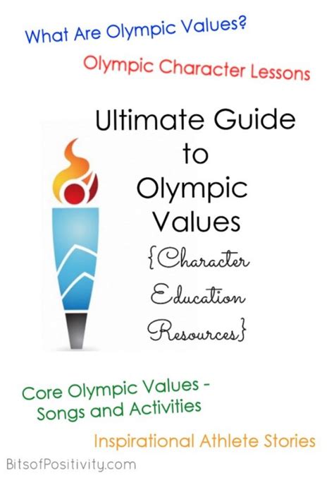 Ultimate Guide To Olympic Values Free Character Education Resources