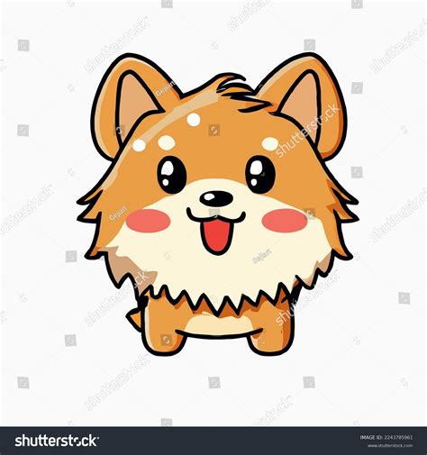 Cute Dog Illustration Dog Kawaii Chibi Stock Vector Royalty Free