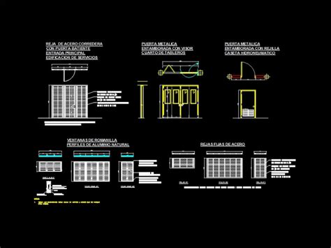 Detalles De Puertas Y Ventanas Y Detalle Constructivo En Dwg Kb