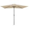 Parasol Droit Rectangulaire 2x3 Beige Inclinable Hapuna