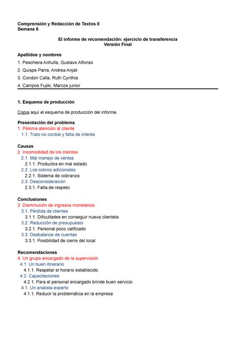 S06Virtual El informe de recomendación ejercicio de transferencia