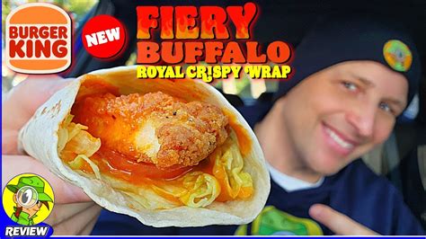 Burger King® Fiery Buffalo Royal Crispy Wrap Review 🍔👑🔥🐃🌯 ⎮ Peep This