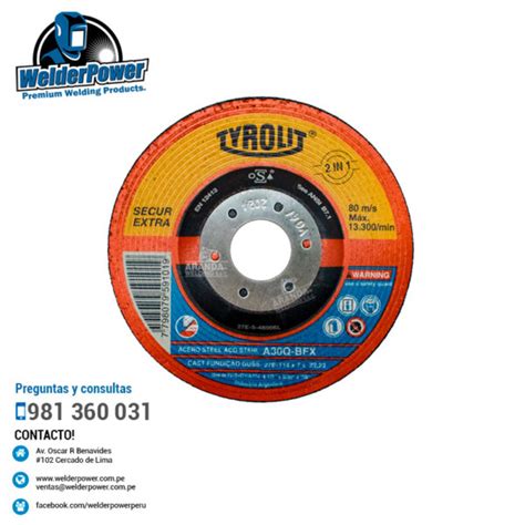 Disco De Desbaste X X Marca Tyrolit Welder Power