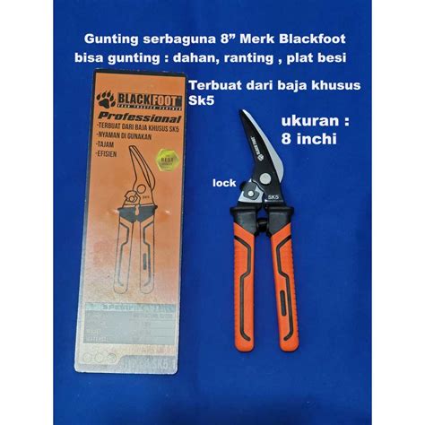 Jual Gunting Serbaguna 8 Blackfoot SK5 Gunting Seng Plat