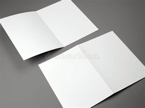 Blank Template Of Trifold Brochure A4 Size Stock Illustration