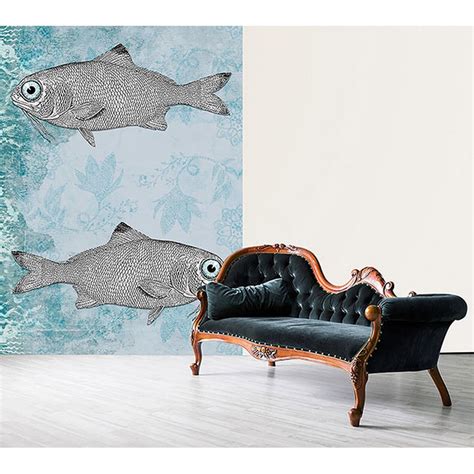 Vintage Fish Wall Mural Wallpaper