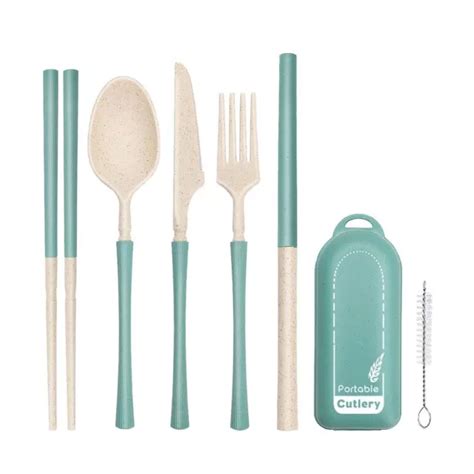 BOX TABLEWARE CUTLERY Set Knives Fork Spoon Chopsticks Straw Set