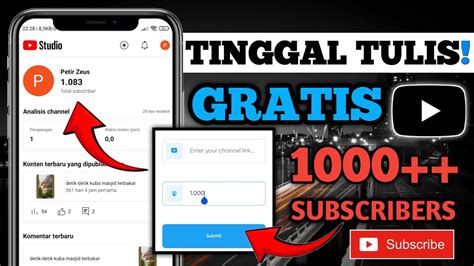 1 Hari 1000 Subscribers CARA MENAMBAH SUBSCRIBERS YOUTUBE GRATIS