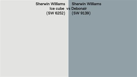 Sherwin Williams Ice Cube Vs Debonair Side By Side Comparison