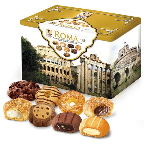 Matilde Vicenzi Roma Cookie Tin - Italian Pastries & Bakery Cookies in