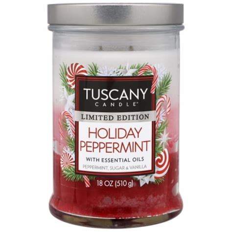 Tuscany Candle Limited Edition Holiday Peppermint Scented Jar Candle