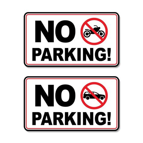 Premium Vector No Parking Sign Vector Illustration