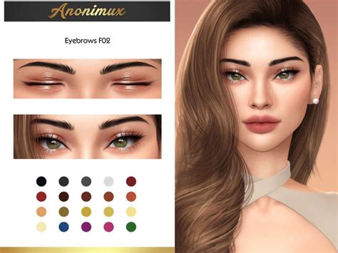 Anonimux Simmer S Eyebrows F02 In 2024 The Sims 4 Skin Makeup Cc