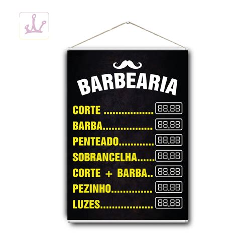 Placa Faixa Banner Aqui Tem Barbearia Pre O Edit Vel Elo