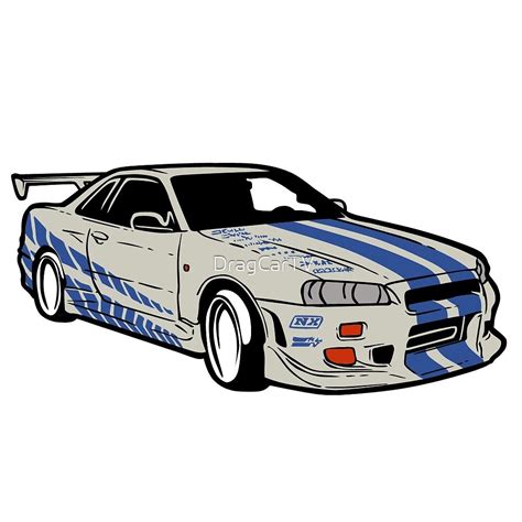 Skyline R34 Brian O Conner By DragCarTV Redbubble