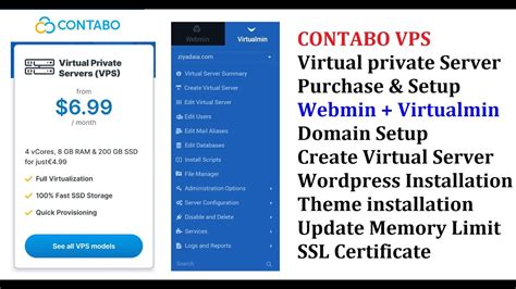 How To Setup Contabo VPS Free Webmin Virtualmin Wordpress Website