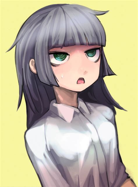 Safebooru 1girl Alternate Hairstyle Bangs Black Hair Blunt Bangs