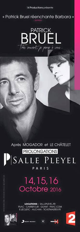 Patrick Bruel en concerts à La Salle Pleyel de Paris en octobre 2016